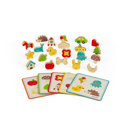 Wooden Flip Game Memory Game - Imagine That Toys